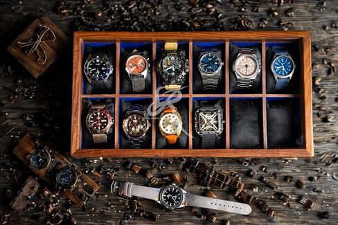 RoseWood Watch Box Organizer for Men – 4 Watch Display Case for Men | Wooden Watch Boxes for Men 4 Slot | Wooden Watch Cases for Men 4 Slot | Watch Organizer for Women | Glass Top Watch Box Wood in Saudi Arabia