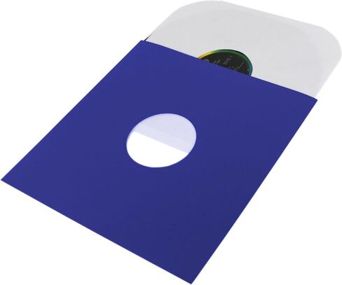 (25 Pack) 12 inch LP Blue Record Jacket Covers - with Hole to View Center Label - Protect Your Vinyl #12JWBLHH in Saudi Arabia