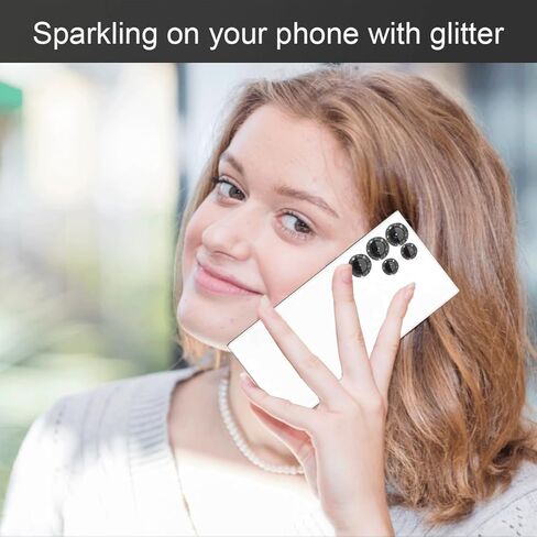 2 مجموعات متوافقة مع Samsung Galaxy S25 Ultra Camera Lens Protector Glitter ، S25 ultra Camera Protector ، غطاء الكاميرا مع إكسسوارات زجاجية مقسمة ، وعلبة الهاتف الخليوي ، أسود ، أسود in Kuwait