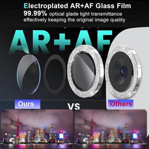 Zeking (2 Set for Motorola Razr 60 Ultra/Razr Ultra 2025 Camera Lens Protector, Glitter Bling Sparkly Metal Individual Ring [Installation Tray Alignment Kit](Bling-Color) in Saudi Arabia