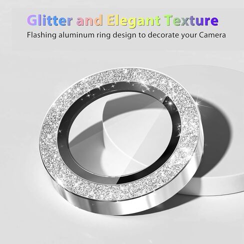Zeking (2 Set for Motorola Razr 60 Ultra/Razr Ultra 2025 Camera Lens Protector, Glitter Bling Sparkly Metal Individual Ring [Installation Tray Alignment Kit](Bling-Color) in Saudi Arabia