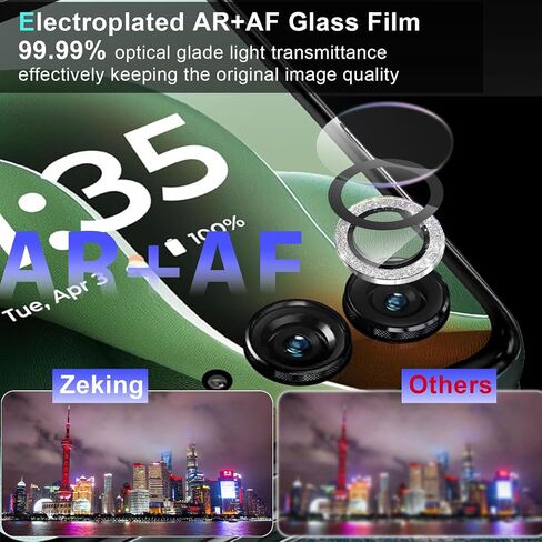 Zeking (2 Set for Motorola Razr 60 Ultra/Razr Ultra 2025 Camera Lens Protector, Glitter Bling Sparkly Metal Individual Ring [Installation Tray Alignment Kit](Bling-Color) in Saudi Arabia