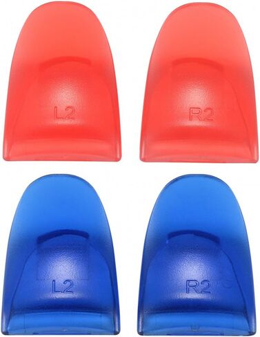 eXtremeRate Blue & Red Custom Trigger Extenders L2 R2 Buttons for PS4 Controller, Game Improvement Adjusters for PS4 Pro Slim Controller in Saudi Arabia
