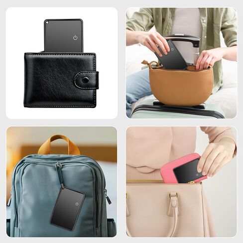 Wallet Tracker Card for Apple Find My(iOS Only), Wallet Finder Slim Smart Card Rechargeable Bluetooth Tracker for Luggage Tags Passport, Item Locator for Home Outdoor (Type A) in Saudi Arabia