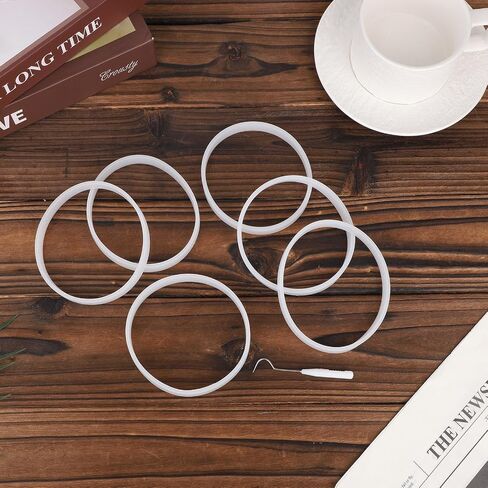 6pcs 3.94 بوصة حشيات حلقة ختم المطاط + 1 خطاف لخلاط Nutri Ninja ، استبدال السيليكون O-Ring لـ Ninja Auto-iq Pro Extractor CT680 BL456-30 BL480 BL681A BL682 BL640 in Saudi Arabia
