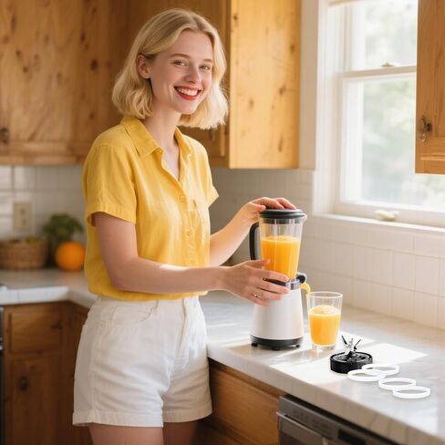 6pcs 3.94 بوصة حشيات حلقة ختم المطاط + 1 خطاف لخلاط Nutri Ninja ، استبدال السيليكون O-Ring لـ Ninja Auto-iq Pro Extractor CT680 BL456-30 BL480 BL681A BL682 BL640 in Saudi Arabia