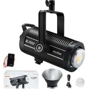 مصباح فيديو Godox SL60IID 70W LED، 18600Lux@1M 5600K COB LED ضوء مستمر، تطبيق بلوتوث و2.4G جهاز تحكم عن بعد لاسلكي 8 تأثيرات Fx مدمجة، TLCI/CRI 97+/96+Bowens Mount Studio Light in Kuwait