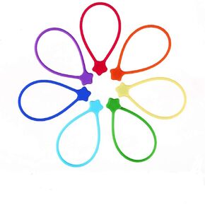 Reusable Silicone Magnetic Cable Ties, 28 Pack 7.48'' Magnetic Twist Ties for Bundling and Organizing, Holding Stuff, USB Charging Cords, Fridge Magnets, or to Play and Decorate(7 Colors) in Saudi Arabia