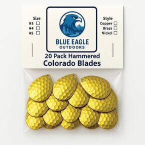 20 Count - Colorado Spinner Blades for DIY Lure Making - Worm Harness for Walleye Rig Fishing Blades, Crawler Harness for Walleye, Trout, Salmon, Bass Fishing in Saudi Arabia
