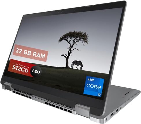 Dell Latitude 5330 2-in-1 Touchscreen Business Laptop | 13.3" 1920x1080 FHD | Core i7-1265U - 32GB RAM - 512GB SSD Hard Drive | 10 cores @ 4.8 GHz Windows 11 Pro (Renewed) in Saudi Arabia