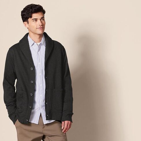 Amazon Essentials Men's Long-Sleeve Fleece Shawl-Collar Cardigan in Kuwait