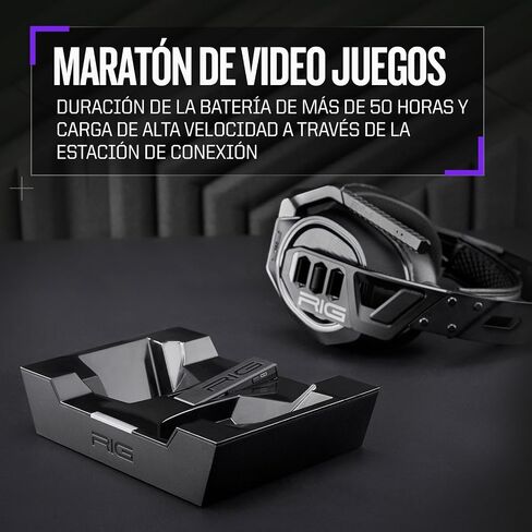 Rig 900 Max Dual Wireless Geaming Headset مع Bluetooth for Xbox و PlayStation و PC - قاعدة شحن متعددة الوظائف - بطارية تصل إلى 60 ساعة - صوت Dolby Atmos 3D (متجدد) in Saudi Arabia