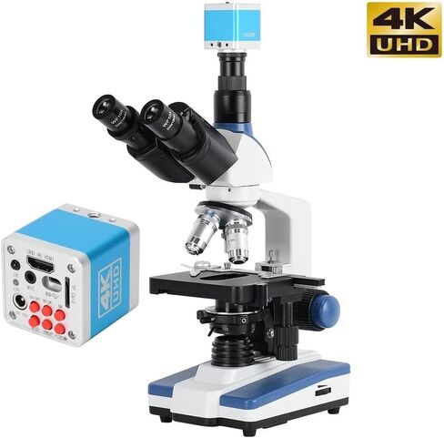 Microscope Kit 40x-2500x 4K المجهر البيولوجي مركب Mechanical XY 3D لمحولات العدسات المجهر المختبر العلوم التعليمية (مجموعة مناظير) in Saudi Arabia