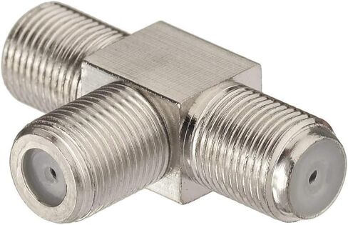 wlaniot F Type Splitter 3 Way Connector F Male to Dual F Female Coaxial Connector Adapter for TV Video VCR Antenna TV Cable Satellite Tuner Antenna 2pcs in Saudi Arabia