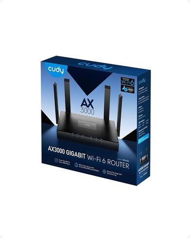 Cudy AX3000 WiFi 6 Router – 802.11ax Wireless Dual Band Gigabit Internet Router, VPN Compatible, MU-MIMO, WireGuard, Cudy Mesh Compatible WR3000 (Renewed) in Saudi Arabia