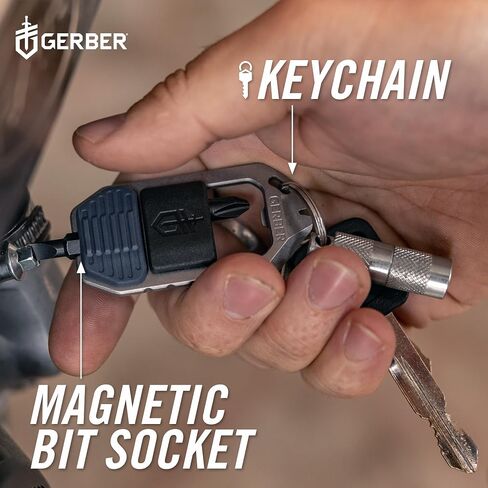 سلسلة مفاتيح سائق Gerber Gear Multitool 5-in-1 ، ومقاطع إلى الجيب أو سلسلة المفاتيح مع شريط pry و phillips وقطع مفك البراغي المسطحة ، وفتحة الزجاجة ، و EDC Lightweigh in Kuwait