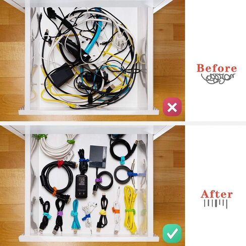 Reusable Silicone Magnetic Cable Ties, 28 Pack 7.48'' Magnetic Twist Ties for Bundling and Organizing, Holding Stuff, USB Charging Cords, Fridge Magnets, or to Play and Decorate(7 Colors) in Saudi Arabia
