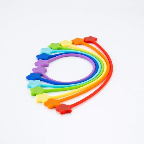 Reusable Silicone Magnetic Cable Ties, 28 Pack 7.48'' Magnetic Twist Ties for Bundling and Organizing, Holding Stuff, USB Charging Cords, Fridge Magnets, or to Play and Decorate(7 Colors) in Saudi Arabia