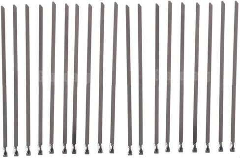 20pcs حزام كابل من الفولاذ المقاوم للصدأ من الفولاذ المقاوم للصدأ حزام لربط العادم لالتفاف متعددة الأغراض خاتم القفل الذاتي للخدمة ، والفضة ، 150 ملم in Saudi Arabia