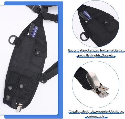 Radio Chest Harness Double Radio Shoulder Holster Chest Harness Vest Rig Strap Two Way Raido for Baofeng UV-5R AR-152 5RM BF-F8HP PRO K5PLUS UV32 DM 32 Walkie Talkie Rescue Essentials in Kuwait