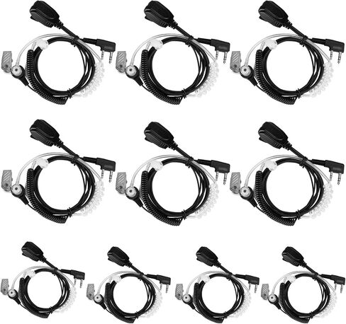 Retevis Security Walkie Talkie Earpiece with Mic,Coil Tube,Compatible RT22 RT21 H-777 RT68 RT27 RT22S H-777S RB26 Kenwood pxton Two Way Radio,Covert Tube 2 Way Radio Earpiece(10 Pack) in Saudi Arabia