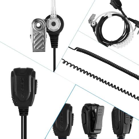 Retevis Security Walkie Talkie Earpiece with Mic,Coil Tube,Compatible RT22 RT21 H-777 RT68 RT27 RT22S H-777S RB26 Kenwood pxton Two Way Radio,Covert Tube 2 Way Radio Earpiece(10 Pack) in Saudi Arabia