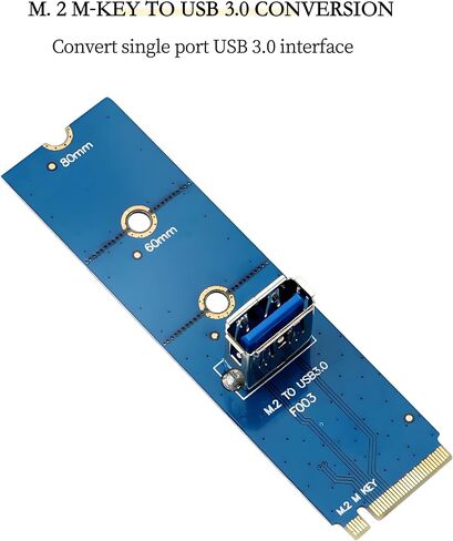 M.2 NGFF M-Key to USB3.0 Expansion Card 6Gb/s for Desktops 2230 2242 2260 2280 SSD in Saudi Arabia