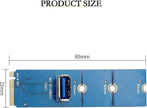 M.2 NGFF M-Key to USB3.0 Expansion Card 6Gb/s for Desktops 2230 2242 2260 2280 SSD in Saudi Arabia