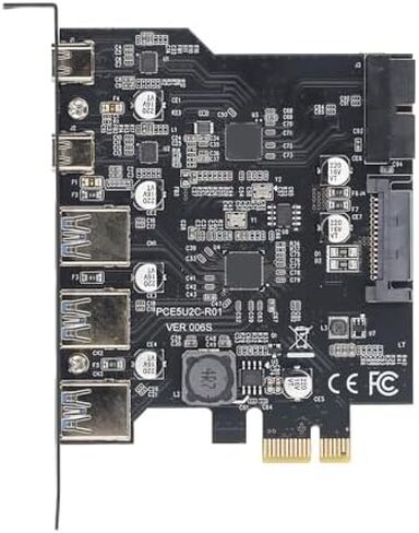 PCIe to USB 3.2 Gen 2 Card 20Gbps 5 Port PCI Express Expansion Card, Wide Compatibility for Easy Installation for Standard Desktops in Saudi Arabia
