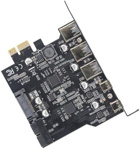 PCIe to USB 3.2 Gen 2 Card 20Gbps 5 Port PCI Express Expansion Card, Wide Compatibility for Easy Installation for Standard Desktops in Saudi Arabia