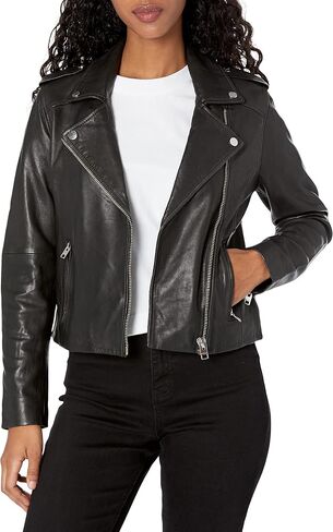 Lucky Brand Women's Classic Leather Moto Jacket in Saudi Arabia