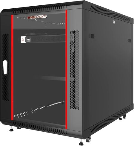 Sysracks 15U Server Rack Network 35 inch Deep Lockable Server Cabinet Rackmount on Casters with - POWERBAR - Shelf - Fan - Hardware - for Data - AV - Computer - Networking - PC Equipment in Saudi Arabia