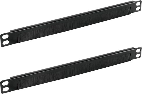 Tecmojo 2 Pack 0.5U Cable Management Brush Panel for 10" Server Rack, Rack Mount Cable Organizer for Network Cabinet, Black in Saudi Arabia