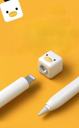 Kawaii case Compatible with Apple Pencil 2nd Generation Kawaii White Duck case Cover Sleeve in Saudi Arabia