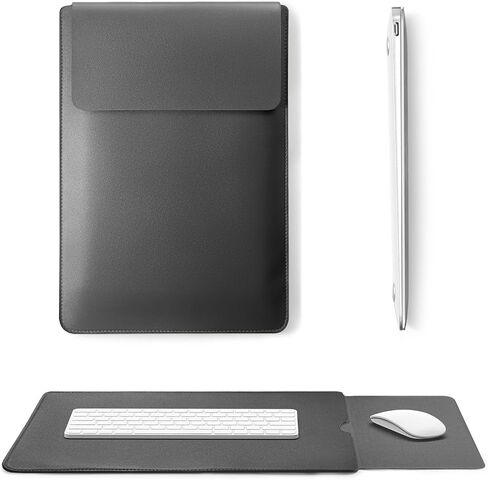 كم كمبيوتر محمول من الجلد الممتاز متوافق مع 13/14/14/15 بوصة MacBook Pro/Air ، Dell XPS ، HP Specter - حالة واقية من فتيرا (رمادي ، كمبيوتر محمول 13 بوصة) in Saudi Arabia