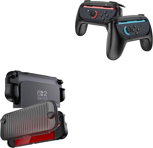 Procase 2 Pack Joy-Con Grips لـ Nintendo Switch 2 2025 تم إصدار حزمة مع حالة قبضة مفتاح 2 in Saudi Arabia