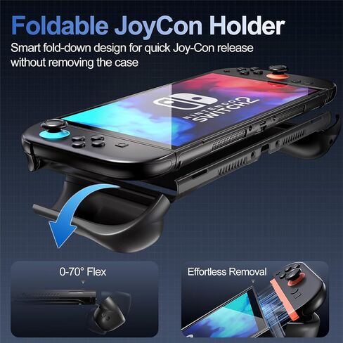 Procase 2 Pack Joy-Con Grips لـ Nintendo Switch 2 2025 تم إصدار حزمة مع حالة قبضة مفتاح 2 in Saudi Arabia