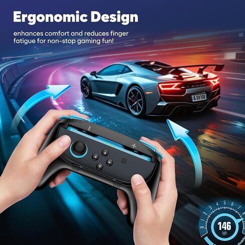 ProCase 2 Pack Joy-Con Grips for Nintendo Switch 2 2025 Released Bundle with Dockable Switch 2 Grip Case in Saudi Arabia