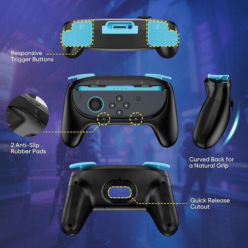 ProCase 2 Pack Joy-Con Grips for Nintendo Switch 2 2025 Released Bundle with Dockable Switch 2 Grip Case in Saudi Arabia