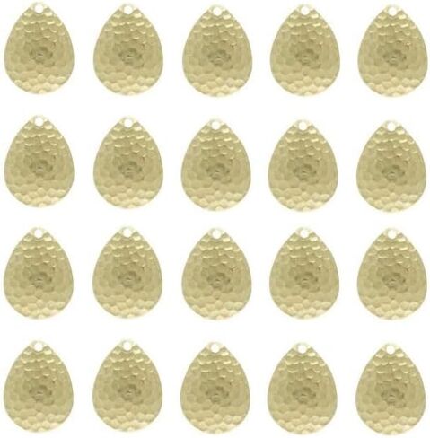 20 Count - Colorado Spinner Blades for DIY Lure Making - Worm Harness for Walleye Rig Fishing Blades, Crawler Harness for Walleye, Trout, Salmon, Bass Fishing in Saudi Arabia