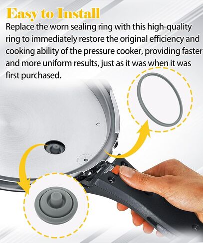 Pressure Cooker Sealing Ring with Pressure Indicator Gasket Fits for WMF 4.5-,6.5- & 8.5-Quart Pressure Cookers-Replacement Food-Grade Silicone Gasket Ensures Leak-Proof Seal,Replace 6068559990 in Saudi Arabia