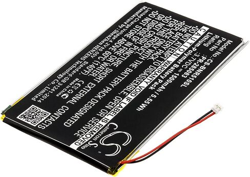 LIONX Battery Replacement for E-Book, E-Reader BNRV510 Nook Glowlight + Plus 2015 PR-285083 1500mAh / 5.55Wh 3.7v Lithium-Polymer Black in Saudi Arabia