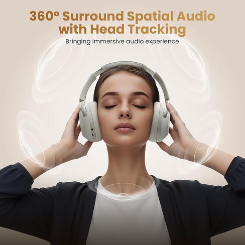 HAYLOU S40 Noise Cancelling Headphones Over Ear, 50dB Hybrid ANC with Multiple Modes, LDAC Hi-Res Wireless Audio, 90H Playtime, Custom EQ via App, Bluetooth 6.0 Multipoint Connect, 5 HD Mics Call in Saudi Arabia