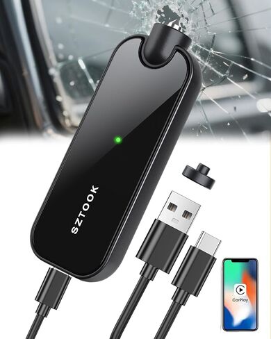 قابس محول CarPlay اللاسلكي لـ Apple iPhone iOS 10+ & Cars من 2016+ ، والتحكم المستقر التلقائي ولا يوجد حجم مصغر مع كابل التمديد USB و USB-C/Type-C in Kuwait