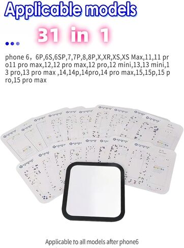 31 في 1 حصيرة مشروع مغناطيسي لـ iPhone magnetic project project part part part maps for iPhone 6-15Promax Repair Pad 1PCS Magnetic Screw Match and 31pcs map part part part sender tool tool tool in Kuwait