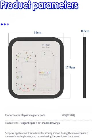 31 في 1 حصيرة مشروع مغناطيسي لـ iPhone magnetic project project part part part maps for iPhone 6-15Promax Repair Pad 1PCS Magnetic Screw Match and 31pcs map part part part sender tool tool tool in Kuwait