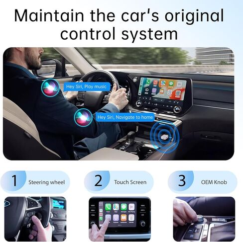 Wireless CarPlay Adapter for Apple iPhone 2025 Upgraded,Ultra-Low Lag,Stable Connection,Mini Car Play Wireless Adapter for Cars with Built-in Wired CarPlay for iPhone iOS 10+,USB A Purple in Kuwait