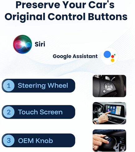 Wireless Apple CarPlay for iPhone & Android Auto Adapter for Android | 2-in-1 | Instantly Converts Wired to Wireless | Plug & Play | No Latency | Mini Size | USB Type-A & USB-C Extension in Saudi Arabia