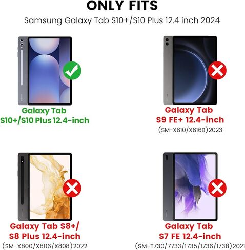 Nillkin for Samsung Galaxy Tab S9+ Plus Detachable Keyboard Case with 7 Backlit, Kickstand, Trackpad, S Pen Holder, for Samsung Tablet S10 Plus Keyboard (for Galaxy Tab S10 Plus - 12.4 inch) in Saudi Arabia