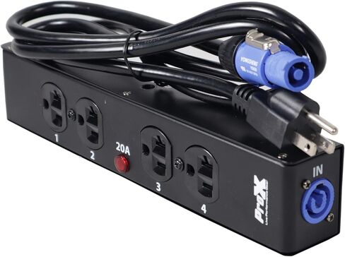 Prox X -PW EX4 Box Power Connector Box لـ 4x Edison Power Outlet للاستخدام الداخلي - تصميم نحيف جديد in Kuwait